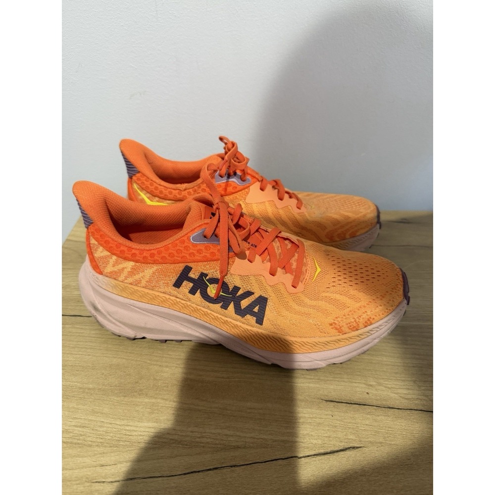 Hoka One One Challenger ATR 7 Sz 8.5 trail running shoes  Orange NO INSOLES 1